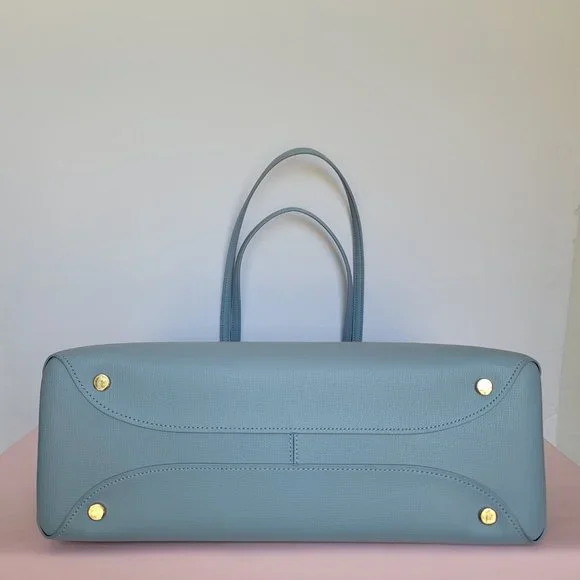 KATE SPADE All Day Crossgrain Leather Top-zip Large Tote- Ocean Beach color πβ - Picture 10 of 16